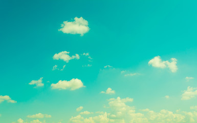 Vintage style image of clear sky on day time for background usag
