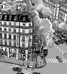 Poster View of Tronchet street towards La Madeleine in Paris © Isaxar