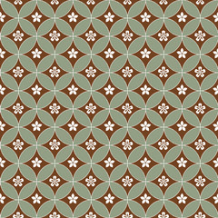 Intricate colorful pattern with flowers with a touch of retro