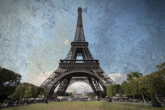Eiffel Tower - grunge style image