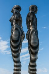 Moving sculpture on the shore of the Black Sea in Batumi