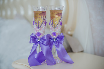 Wedding champagne glasses