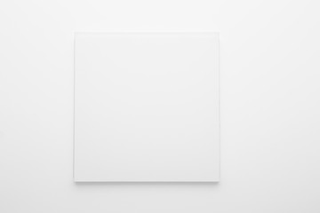 Blank white picture on white wall