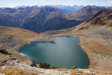 Lake Oberseitsee 2.576m At Mt. Seespitze 3.021m in St. Jakob In Defereggental In East Tyrol Austria