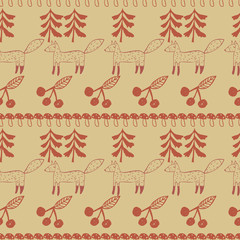 Forest seamless pattern