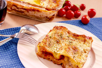 Front View of Vegetable Lasagna