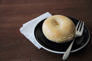bagel with coffee