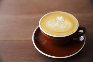 coffee on wood background