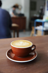 coffee on wood background