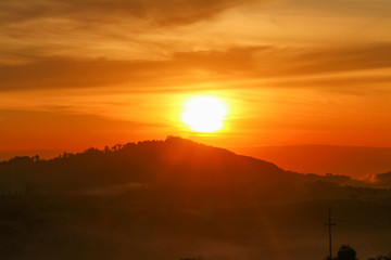 Sunshine in the morning at Khaoko in Thailand.