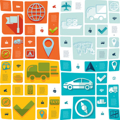 navigation flat infographic