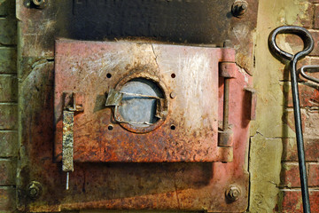 Detalle de un antiguo horno a leña