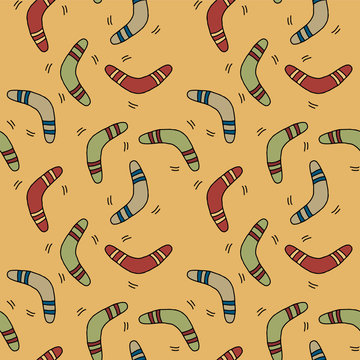 Boomerang, seamless pattern