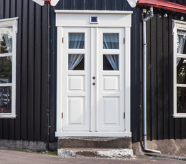 Vintage front door Reykjavik downtown