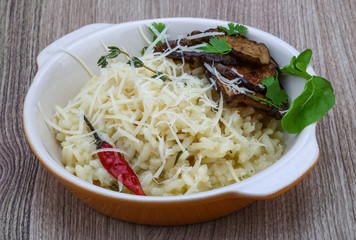 Risotto with eggplant