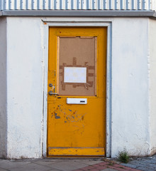 Vintage front door Reykjavik downtown
