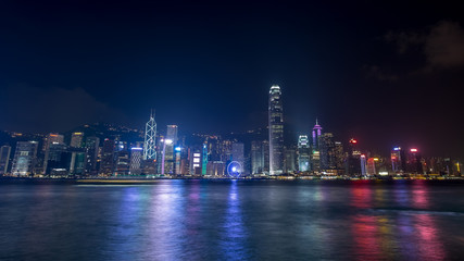 香港　ビクトリアハーバーの夜景