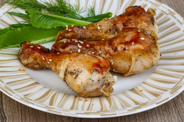 Grilled chicken legs