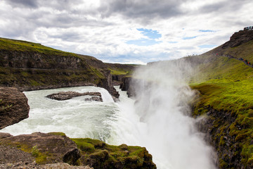 Gullfoss Waterfall in the Golden circle of Iceland