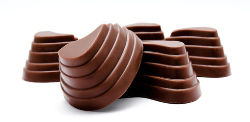 Assortment of chocolate candies isolated