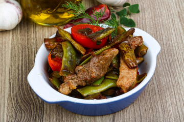 Stir fried pork with vegetables