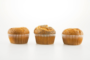 Muffins in studio background