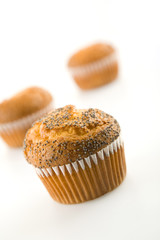 Muffins in studio background