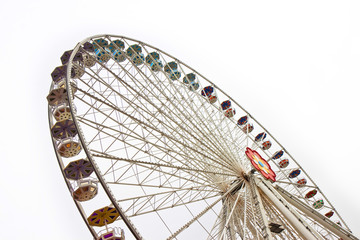 Fototapeta premium New Ferris Wheel in Wien on white background