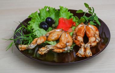 Fried frog legs