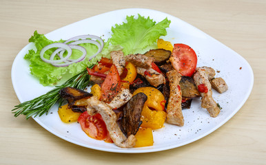 Roasted pork with vegetables