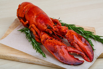 Boiled lobster