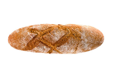 Loaf bread isolated on white