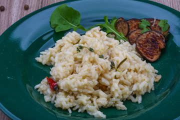Risotto with eggplant