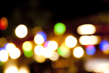 city lights blurred bokeh background