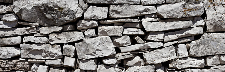 Typical mediterranean stone wall texture