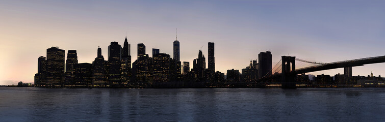 Dusk Manhattan panorama