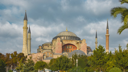 Fototapeta na wymiar Hagia Sophia Museum in Istanbul Turkey