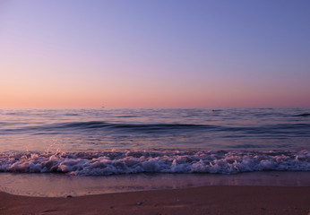 View of beautiful sunrise on the beach
