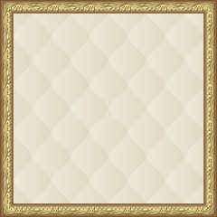 Fototapeta premium creamy pattern with golden frame