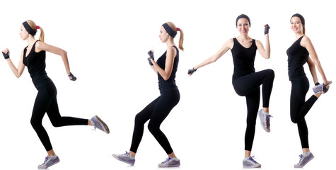 Concept of healthy lifestyle in set