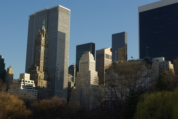 Fototapeta na wymiar New York, vue sur Manhattan depuis Central Park