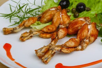 Fried frog legs