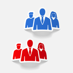 realistic design element: business people