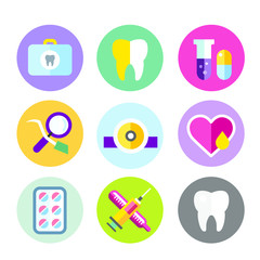 Dental vector icons set clinic logo