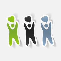 realistic design element: happiness people