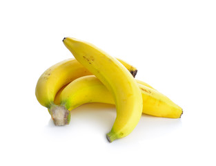 Ripe banana on white background