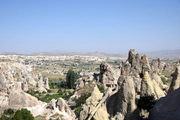 Fairy chimneys in Goreme National Park, Cappadocia, Turkey