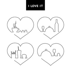 Design of line food set.