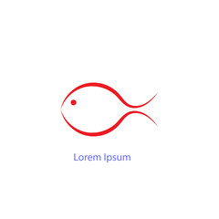 Painted abstract fish. Logo for design.