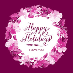 Rose mallow garland.